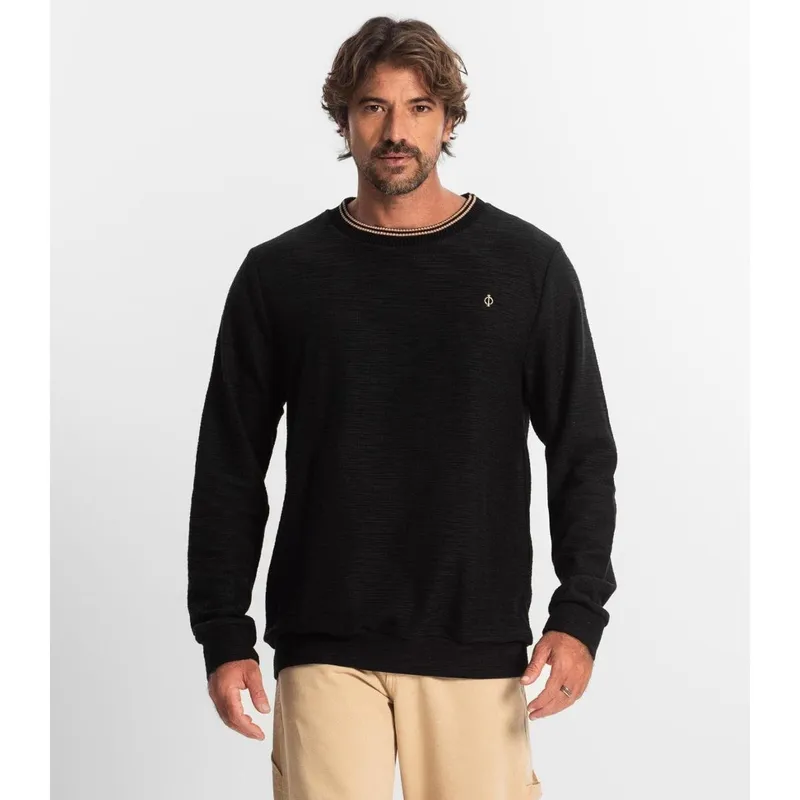 Blusão Masculino Maquinetado Diametro Preto