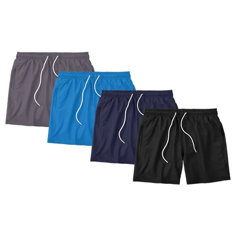 Kit 4 Shorts Masculino Liso Básico Bermuda Tactel Água Praia Treino Academia Corrida
