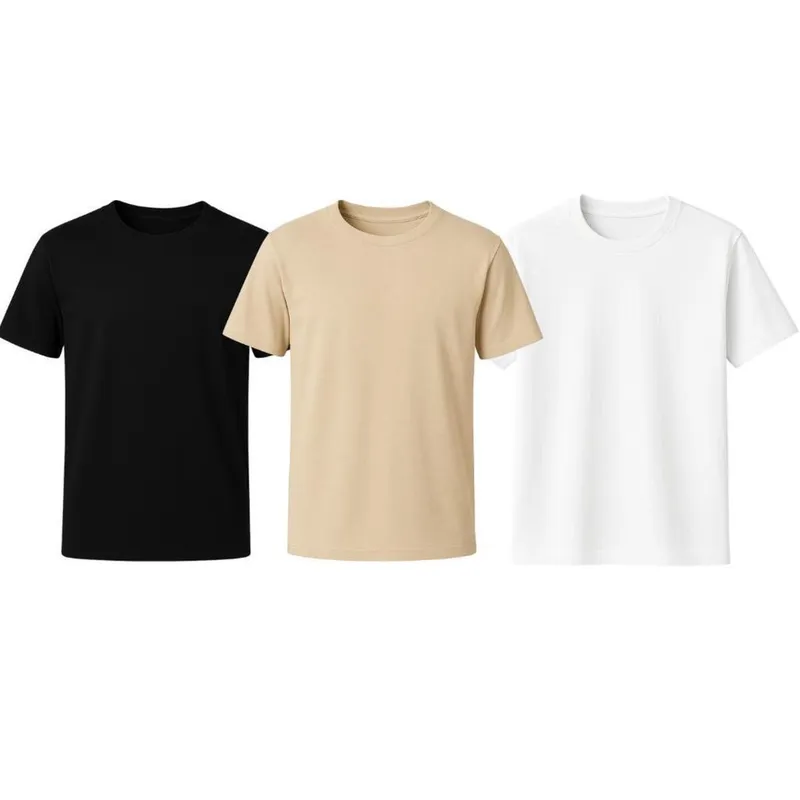 Kit 3 Camisetas Masculinas Lisa Algodão Básica e Confortável