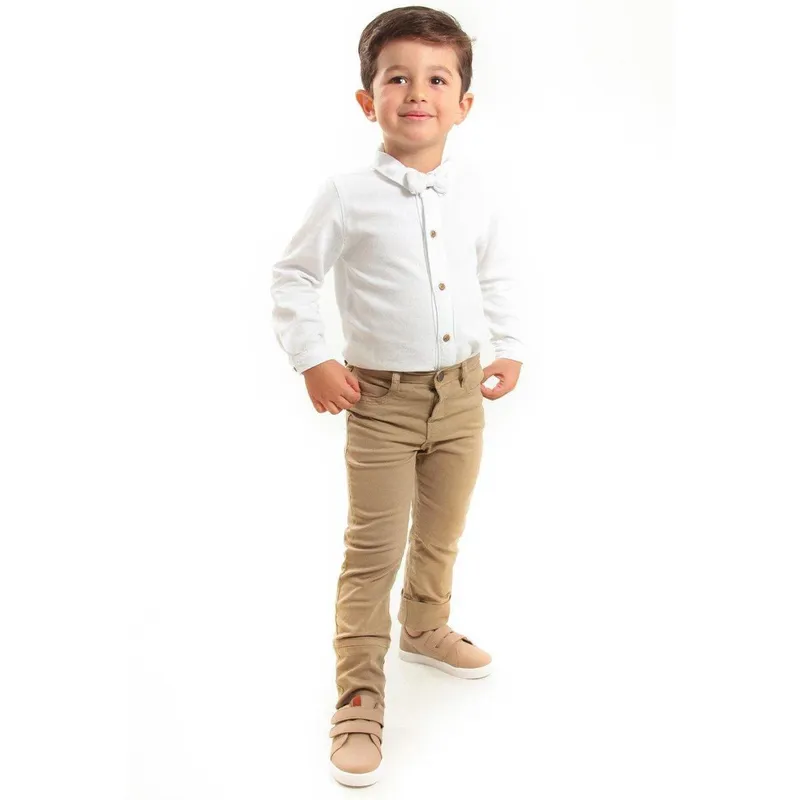 Camisa Infantil Básica Manga Longa Masculina