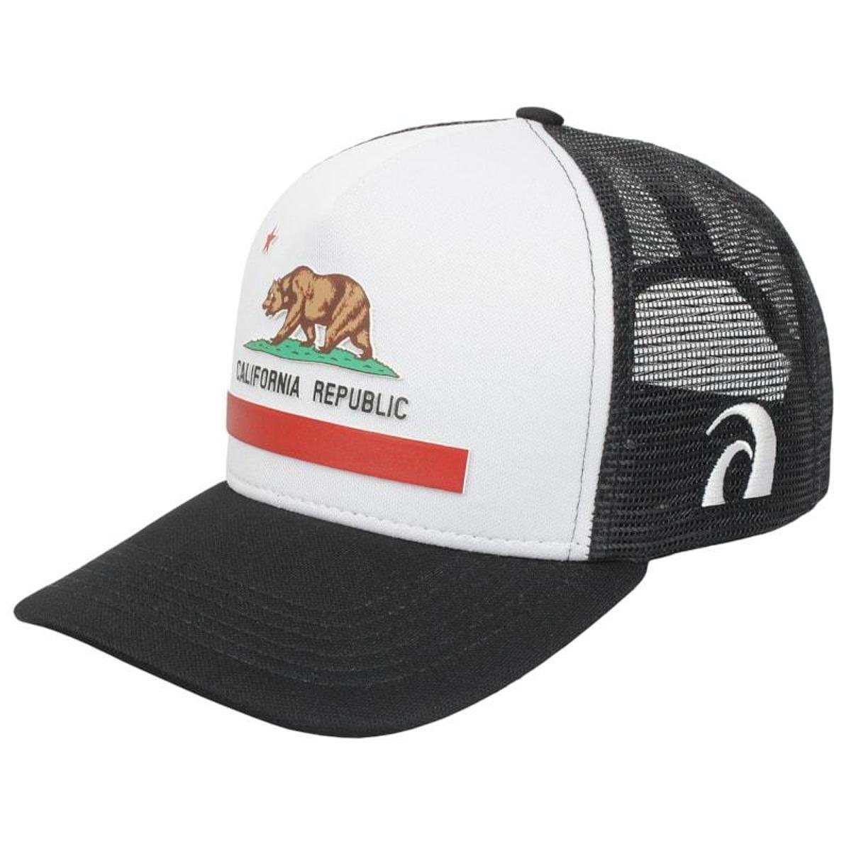 Boné Trucker Surf Alive California Republic Preto e Branco