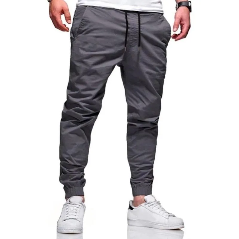 Calça Jogger Usemoda Sarja Premium Masculina Cor:Cinza;Tamanho: