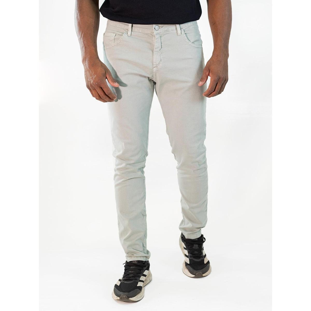 Calça Masculina Slim Sarja Cores Neutras Elastano Anticorpus