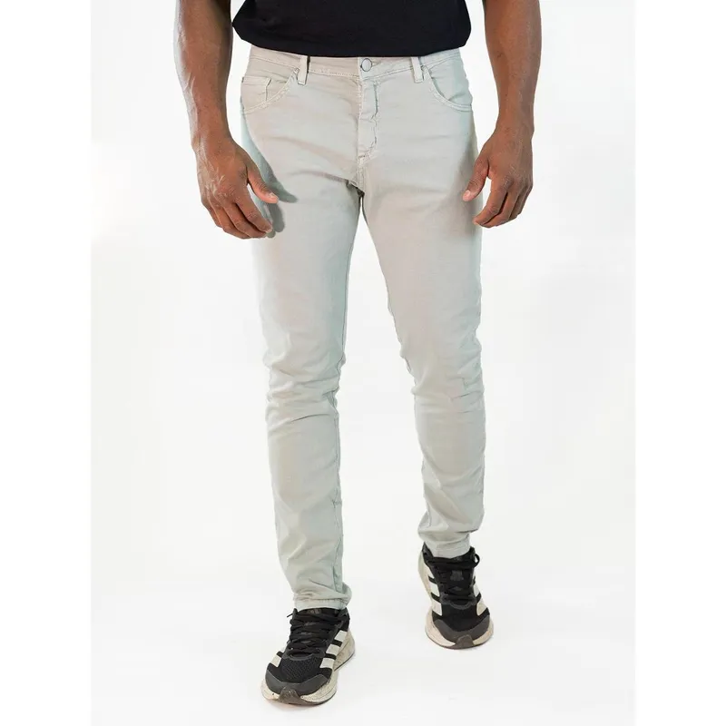 Calça Masculina Slim Sarja Cores Neutras Elastano Anticorpus