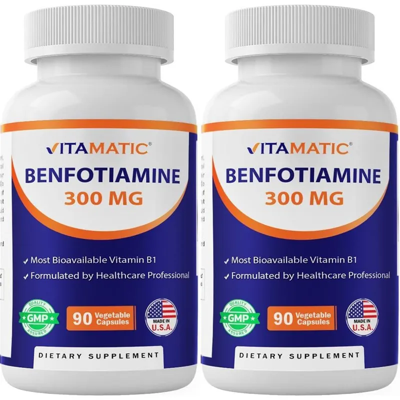 Suplemento vitamínico Benfotiamina 300 mg 90 cápsulas x 2 (180)