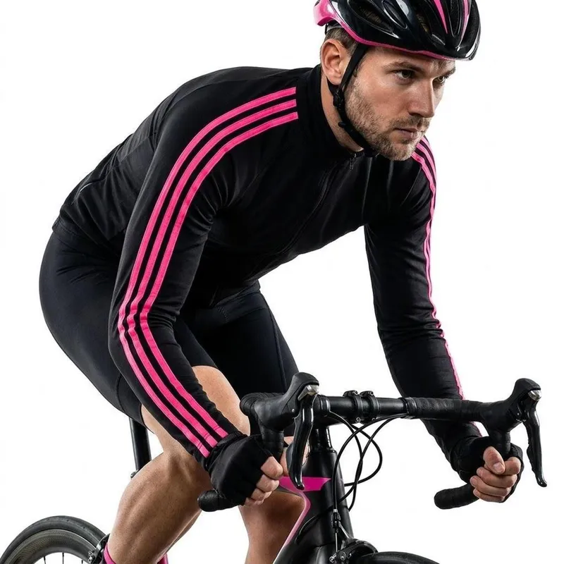 Camisa Bike Ciclismo Masculina Manga Longa MTB Speed Zíper Bolsos UV30+