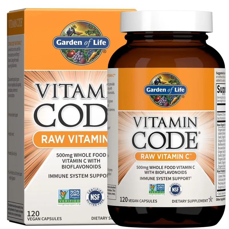 Suplemento Garden of Life Raw Vitamin Code Vitamina C 500mg