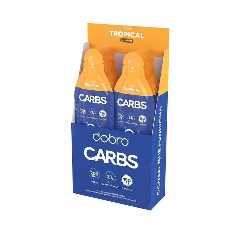 Carbs Gel sabor Tropical com Cafeína (10un x 30g)
