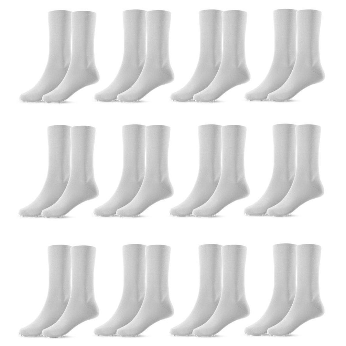 Kit 12 Pares de Meias Masculina Cano Alto 37/44