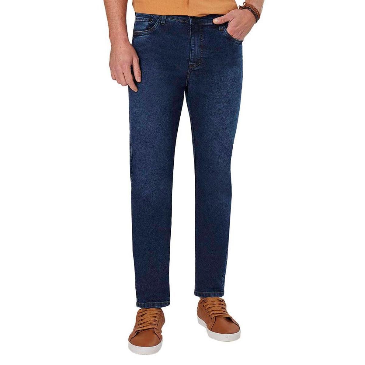 Calça Jeans Masculina Max Denim Reta Cintura Média Azul