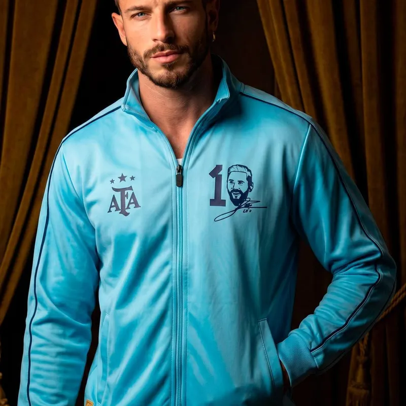 Jaqueta Argentina Messi Azul Celeste Masculina