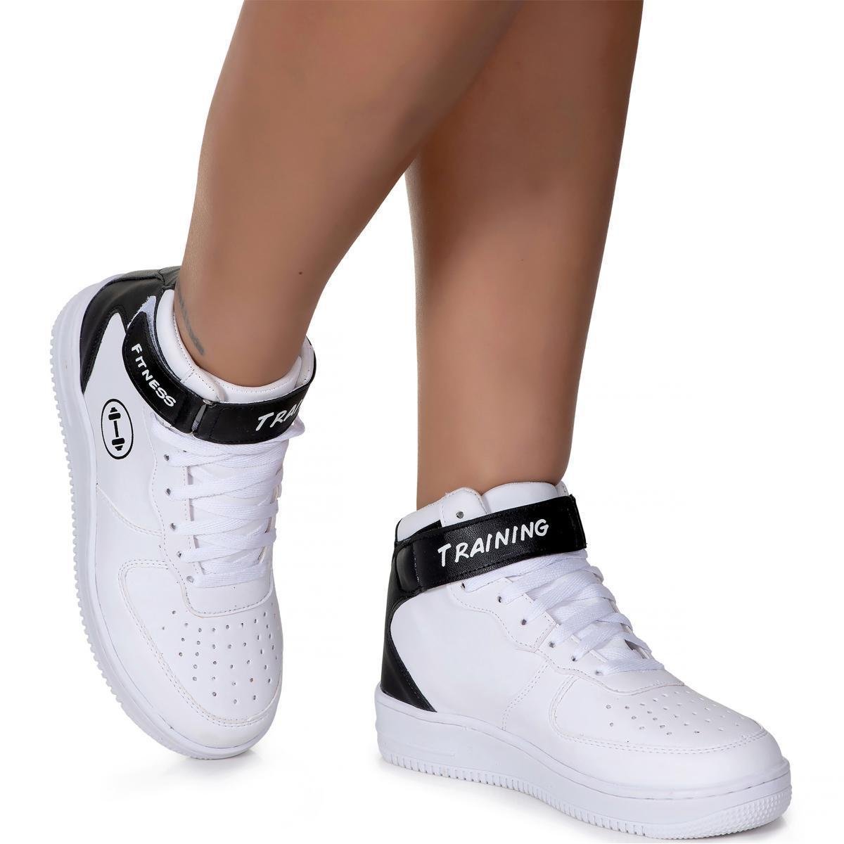 Tênis Treino Academia Fit Caminhada Dia a Dia Cano Alto Cor:;Tamanho:38;Gênero:Unissex
