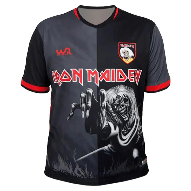 Camiseta Wa Sport Masculino Iron Maiden Futebol Manga Curta