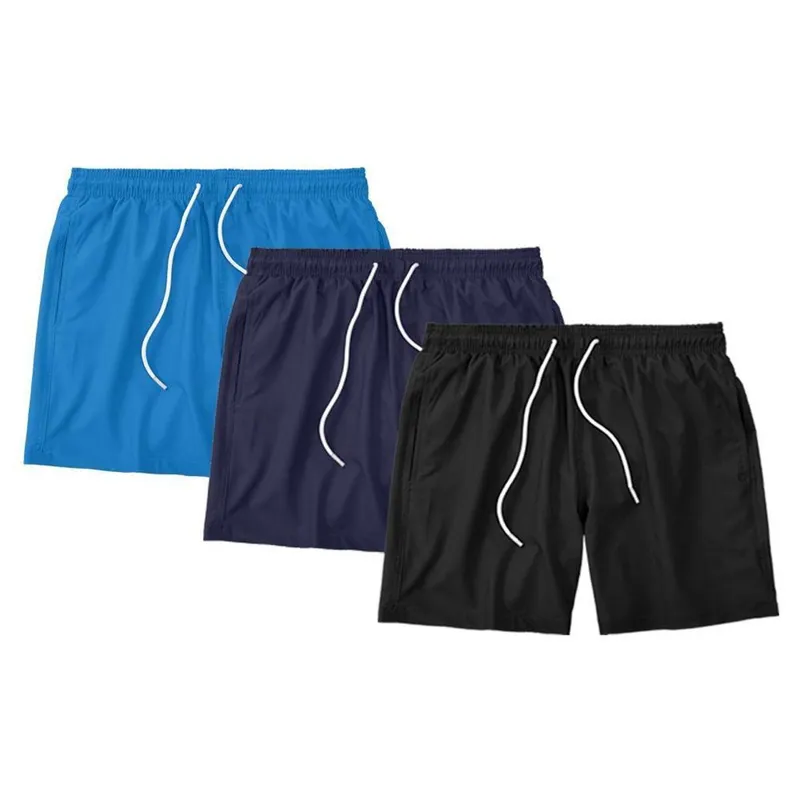 Kit 3 Shorts Masculino Liso Básico Bermuda Tactel Água Praia Treino Academia Corrida