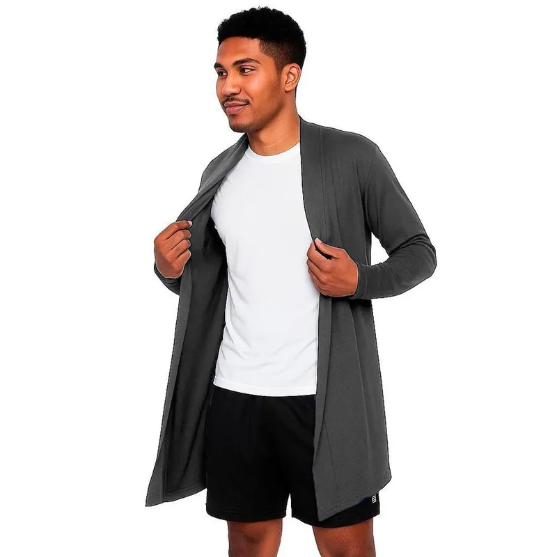 Cardigan Masculino Slim Fitness Para Homens Estilo Vintage