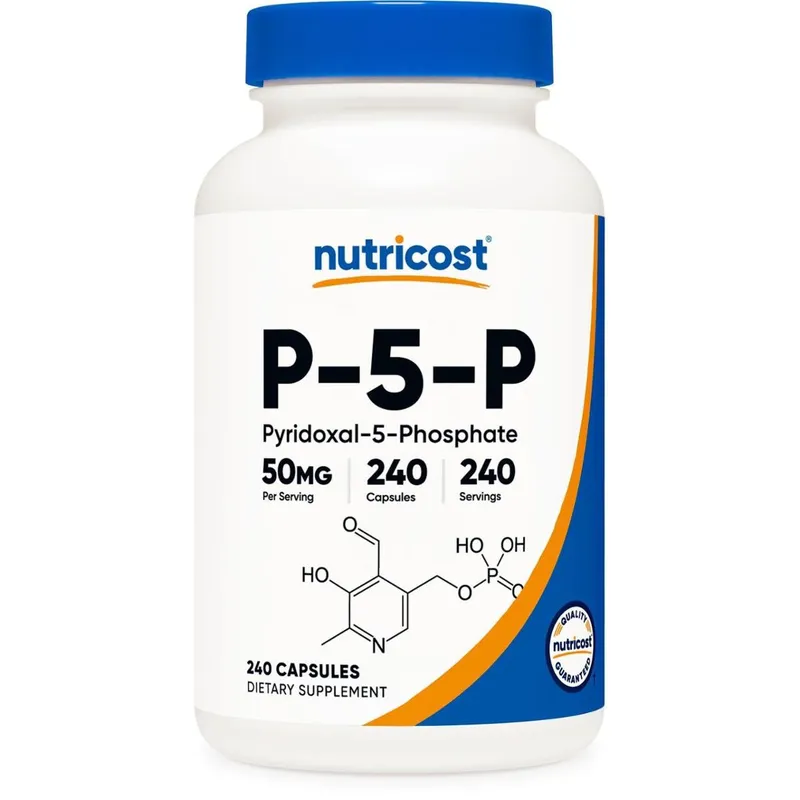 Suplemento Nutricost P5P Vitamina B6 50 mg 240 cápsulas
