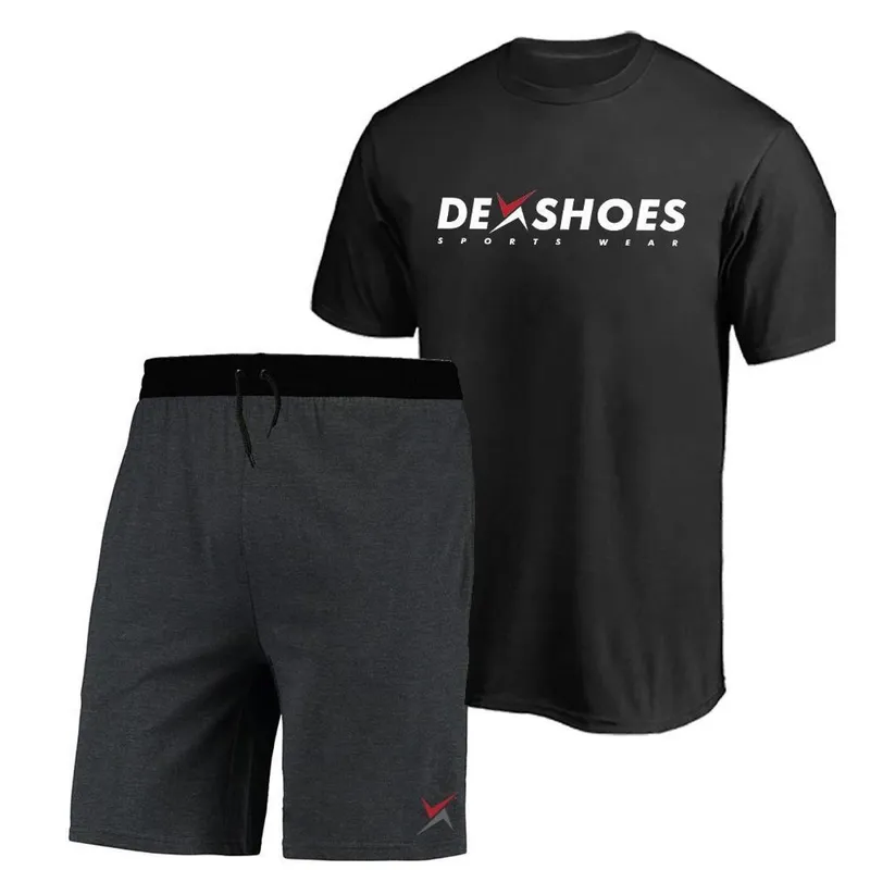 Kit Camiseta Gola Redonda + Bermuda Moletom Masculina