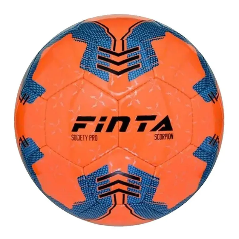 Bola Futebol Society Profissional Scorpion PVC Costurada Finta Laranja