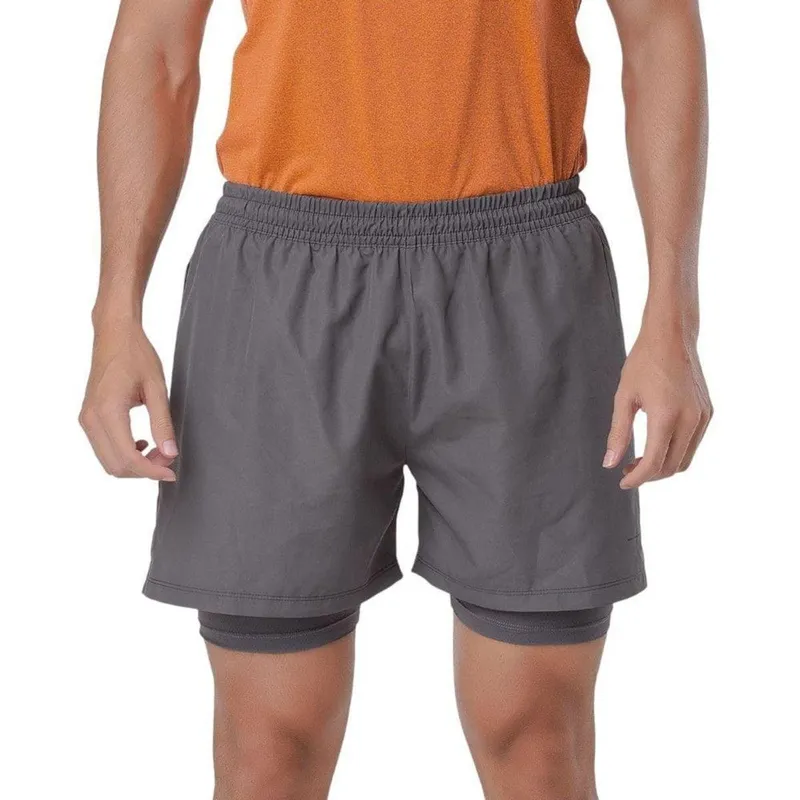 Short Duplo Elite Di Lorenzo Masculino - Cinza GG