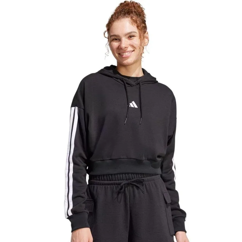 Moletom Cropped Adidas Essentials French Terry Feminino - Preto M