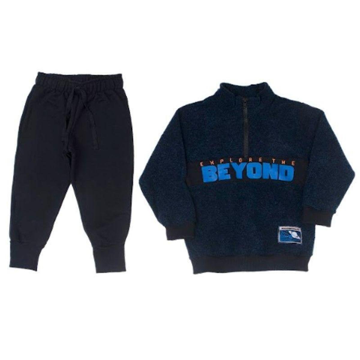 Agasalho blusa atoalhada e calça moleton Have Fun