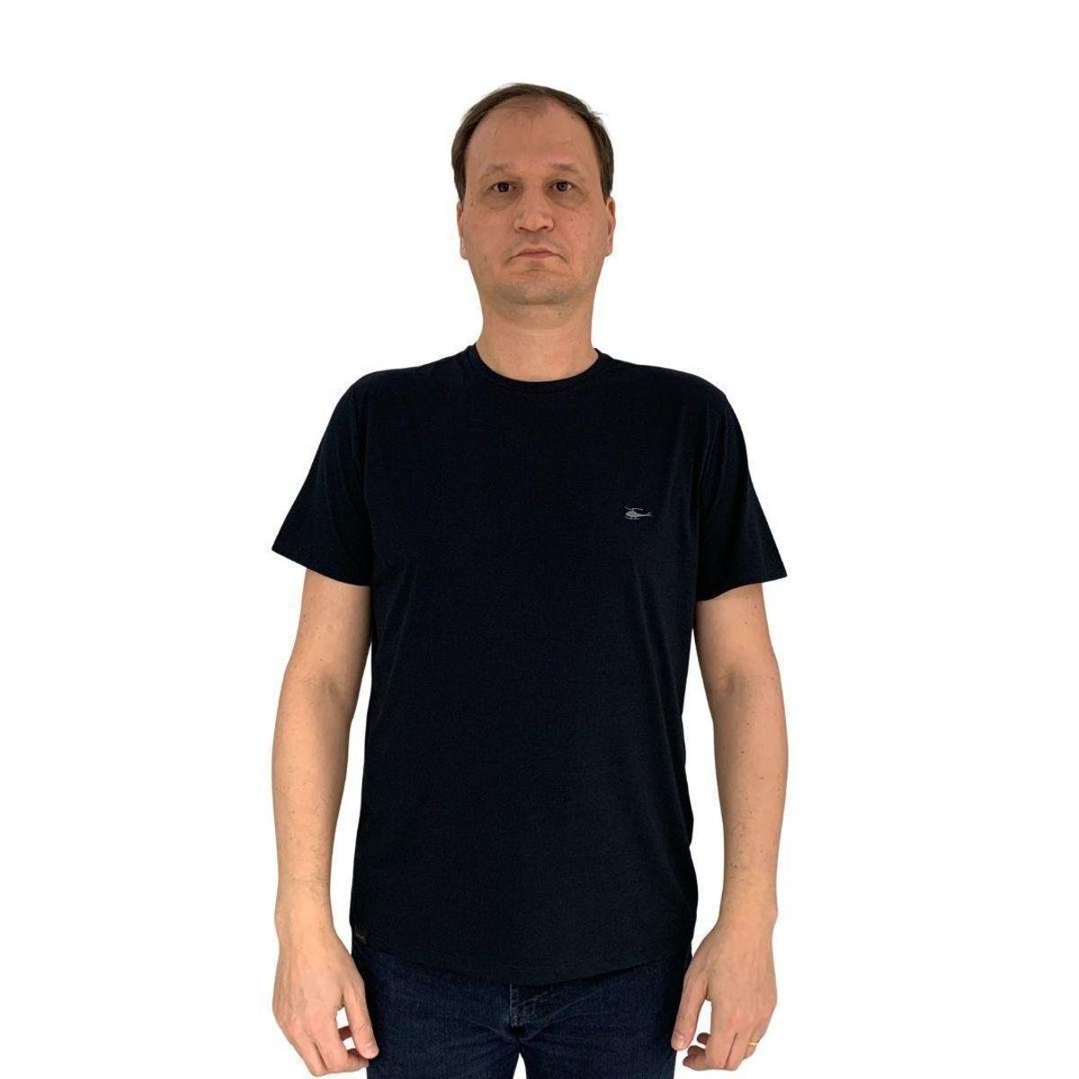 Camiseta Sallo Slim Manga Curta Preta 1157 - Preto GG