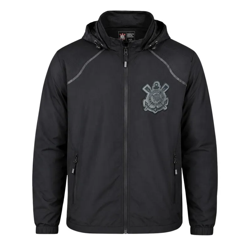 Jaqueta Corinthians Corta Vento All Black - Masculino