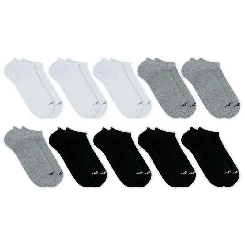 Kit Meia Invisível Mash 10 Pares Algodão Sem Cano Esportiva