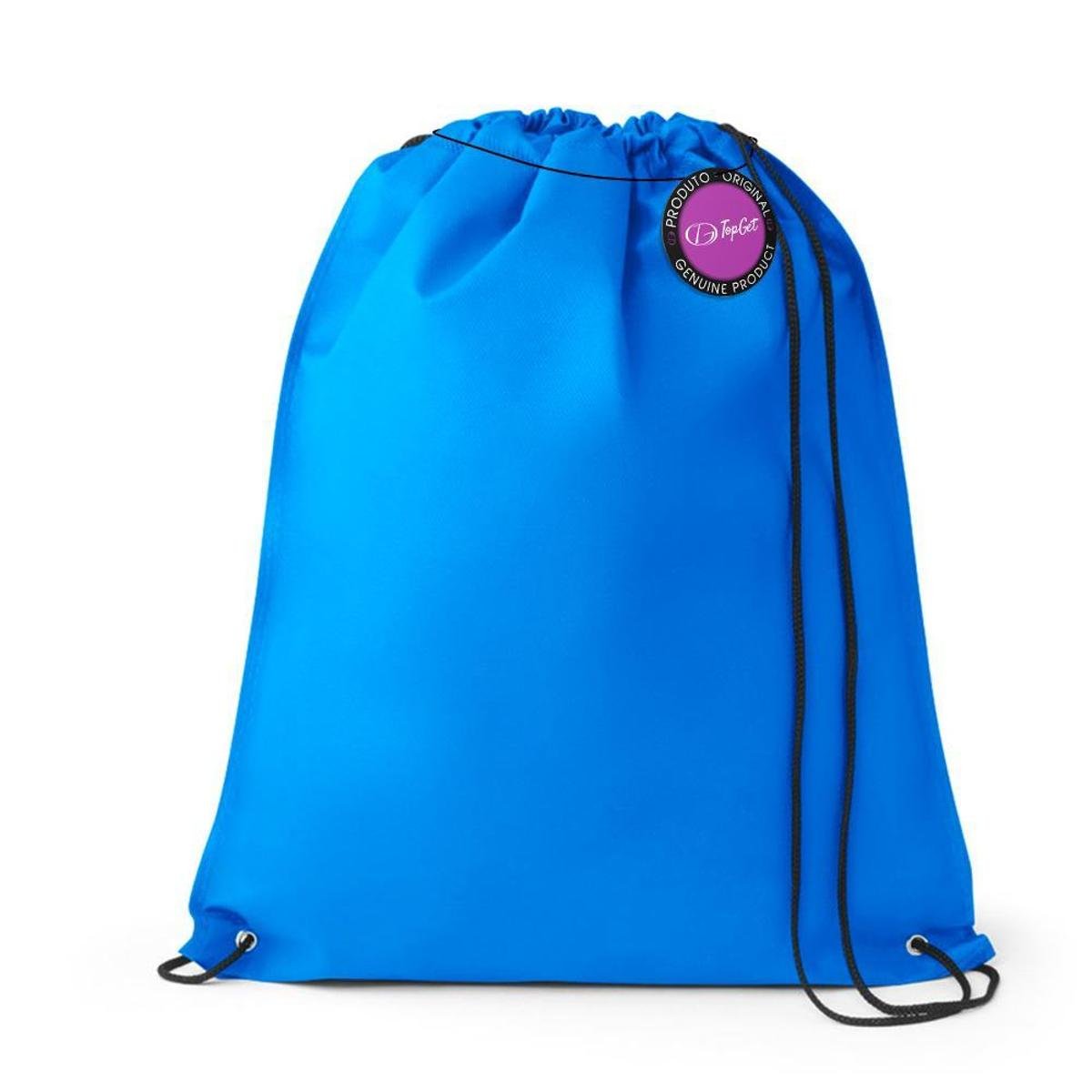Mochila tipo Saco Gym Sack em TNT Premium 33x40cm Marino TopGet