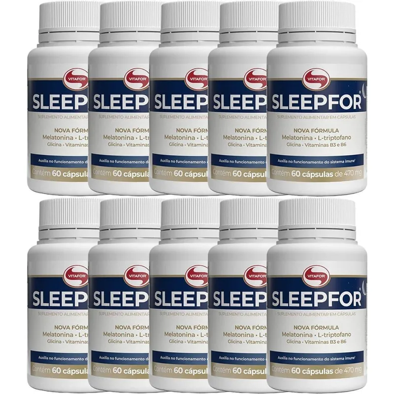 Kit 10X Sleepfor - 60 Cáspulas - Vitafor