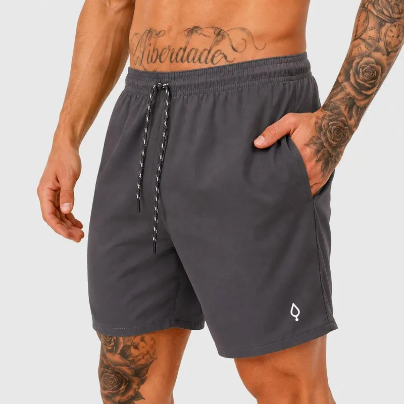 Shorts Praia Bermuda Masculino Básico liso em Tactel Elastano