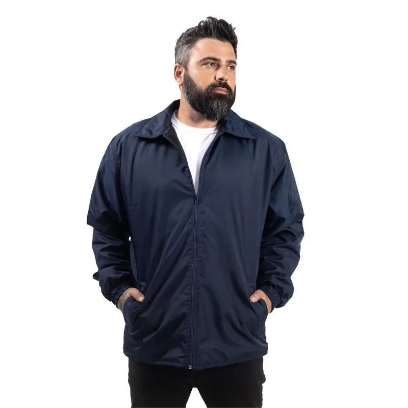 Jaqueta Blusa de Frio em Nylon Básica Lisa Forrada para Inverno