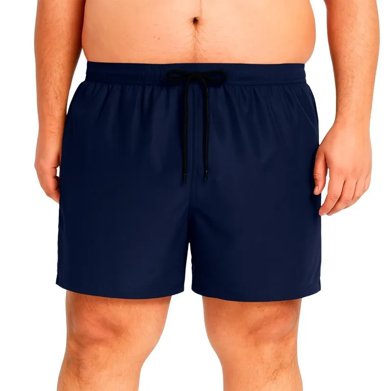 Short Masculino Plus Size em Tactel Liso com Bolsos e Ajuste Confortável
