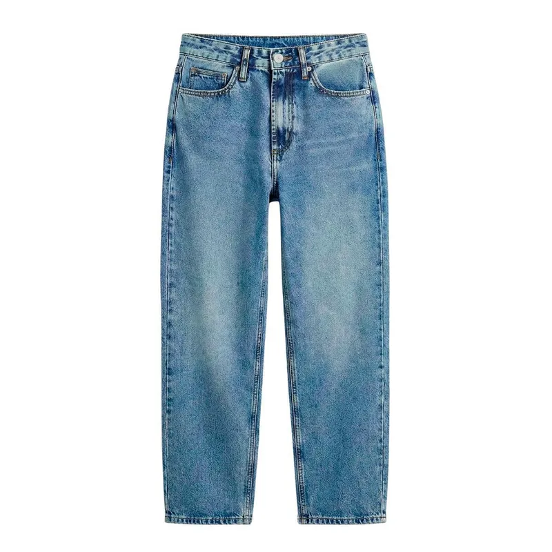 Calça Jeans Feminina Hering Mom Cintura Alta