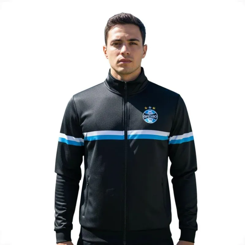 Agasalho Esportivo Grêmio Escudo Bordado No Peito