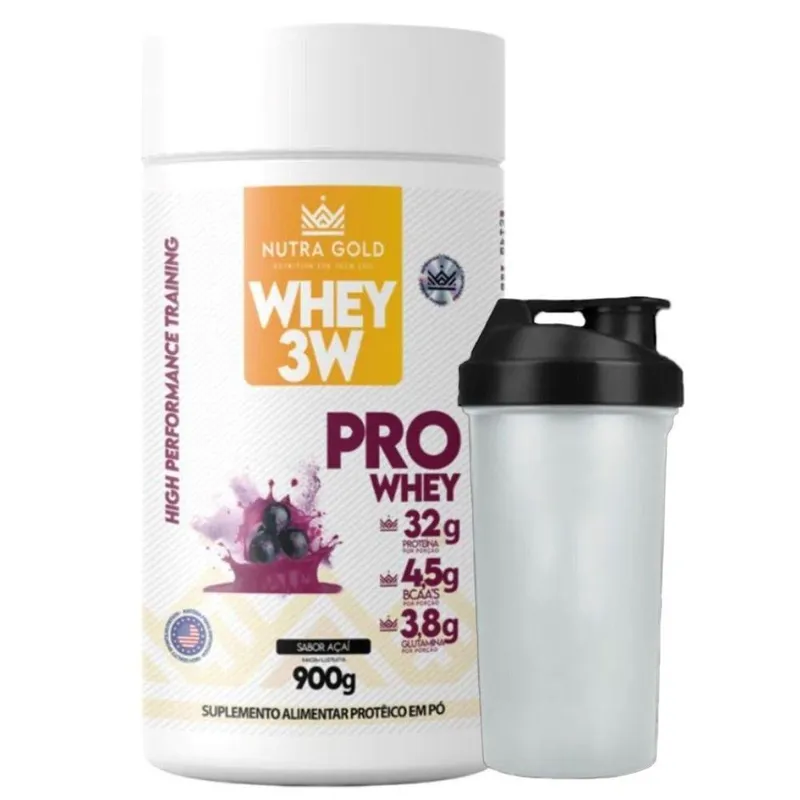 Nutra Whey Pro 3w Acai 900g Coqueteleira - Nutra Gold