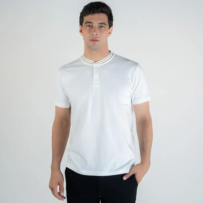 Camisa Polo Friso Calvin Klein Slim Bege