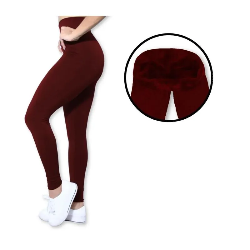 Calça Legging Flanelada Térmica Antifrio - Tecido Suplex