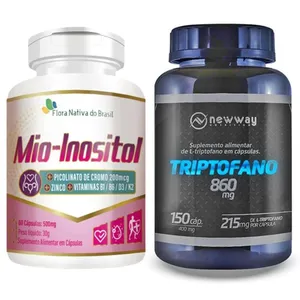 Mio Inositol 60 Cápsulas + L Triptofano 150 Cápsulas 860mg