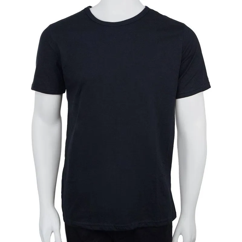 Camiseta Masculina Fico Lisa Gola Redonda Preta - 00820