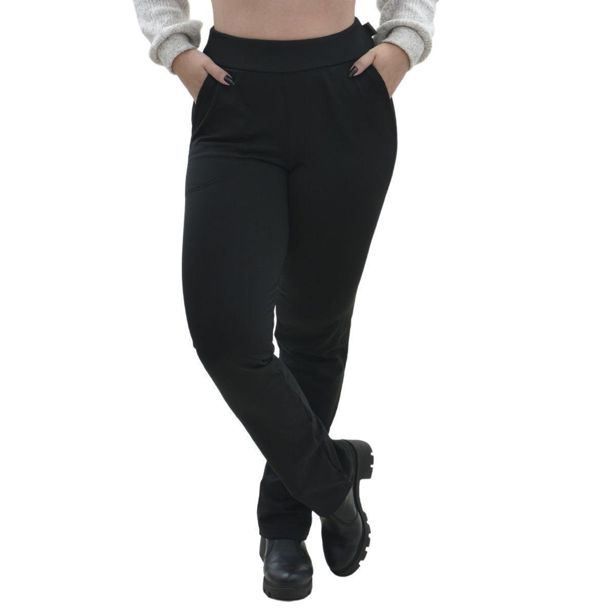 Calça reta Peluciada com bolso Dicors