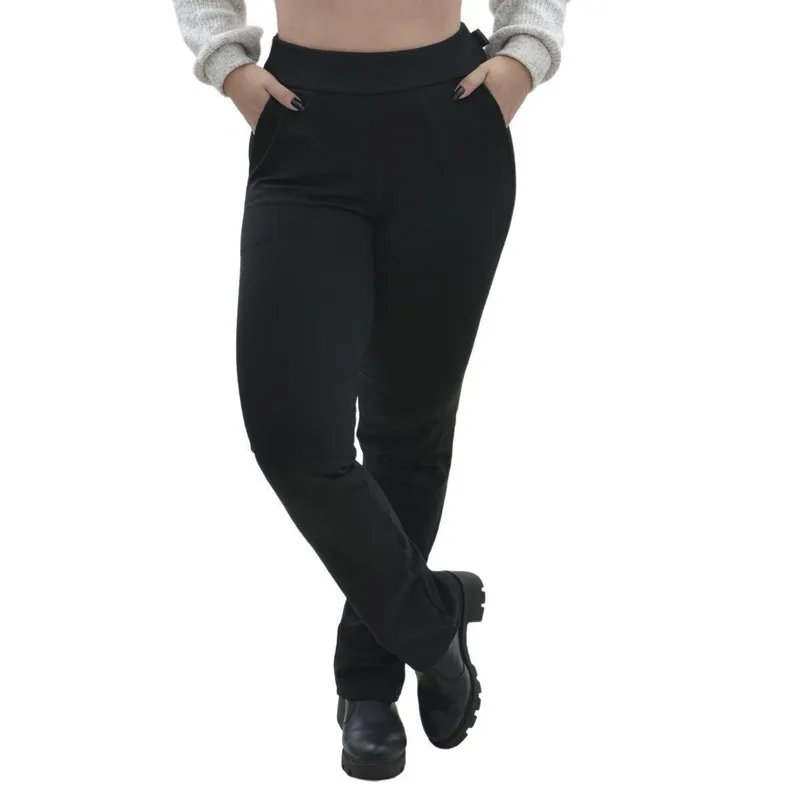 Calça reta Peluciada com bolso Dicors