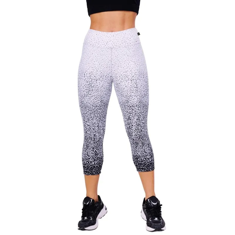 Calça Corsario Jacquard Degrade Em Poliamida Ultra Grossa Confortável Fitness WOLFOX