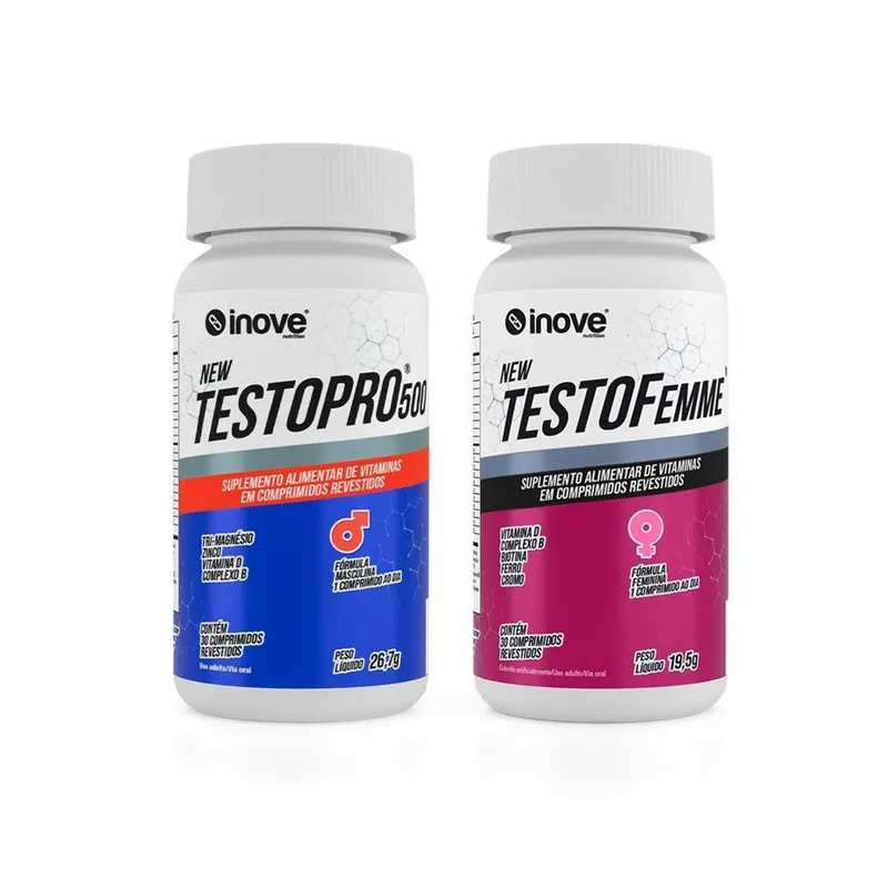 Testopro 30caps + Testofemme 30caps Inove Nutrition