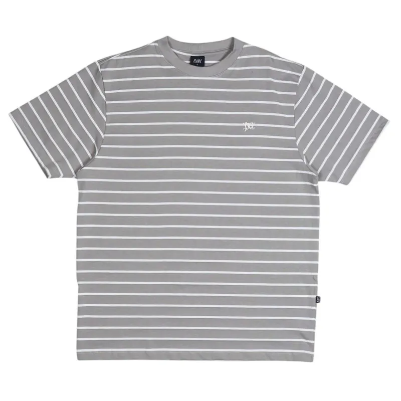 Camiseta Plano C. Listrada Cinza/Branco