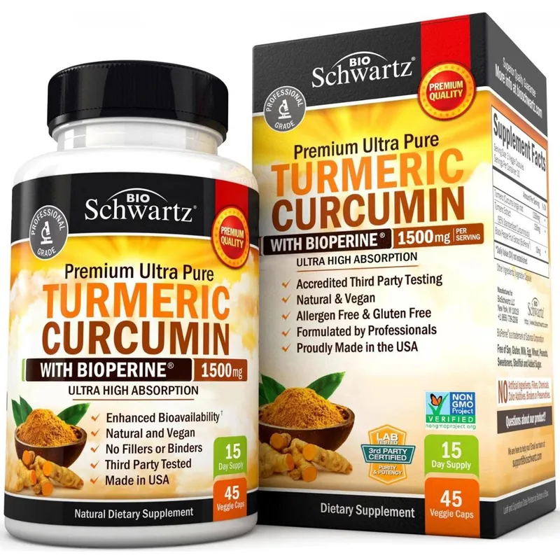 Suplemento Bioschwartz Curcuma Curcumina 1500 Mg Com Black Pep
