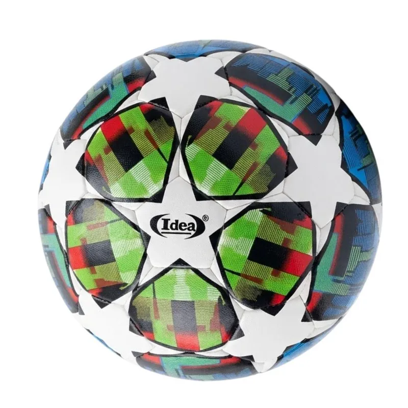 Bola De Futebol Champions Tamanho 5 Verde/Azul Idea
