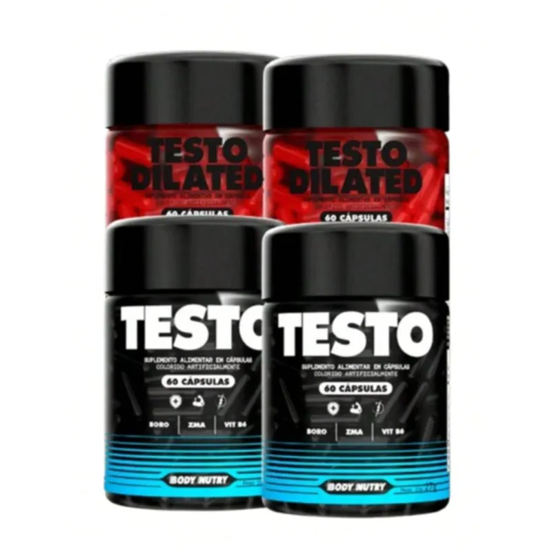 Kit 4 Vitaminas Minerais 60 Caps Arginina Zinco Magnesio B6 Uso Diario Body Nutry