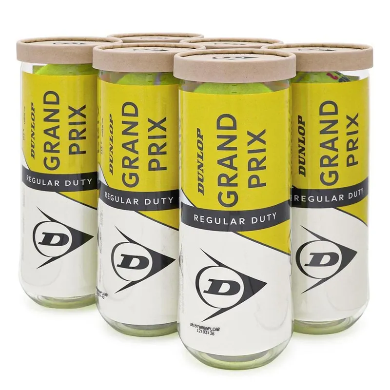 Bola de Tênis Dunlop Grand Prix Regular Duty Pack Com 06 Tubos