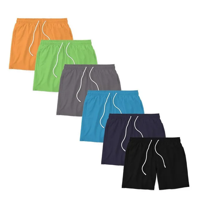 Kit 6 Shorts Masculino Liso Básico Bermuda Tactel Água Praia Treino Academia Corrida